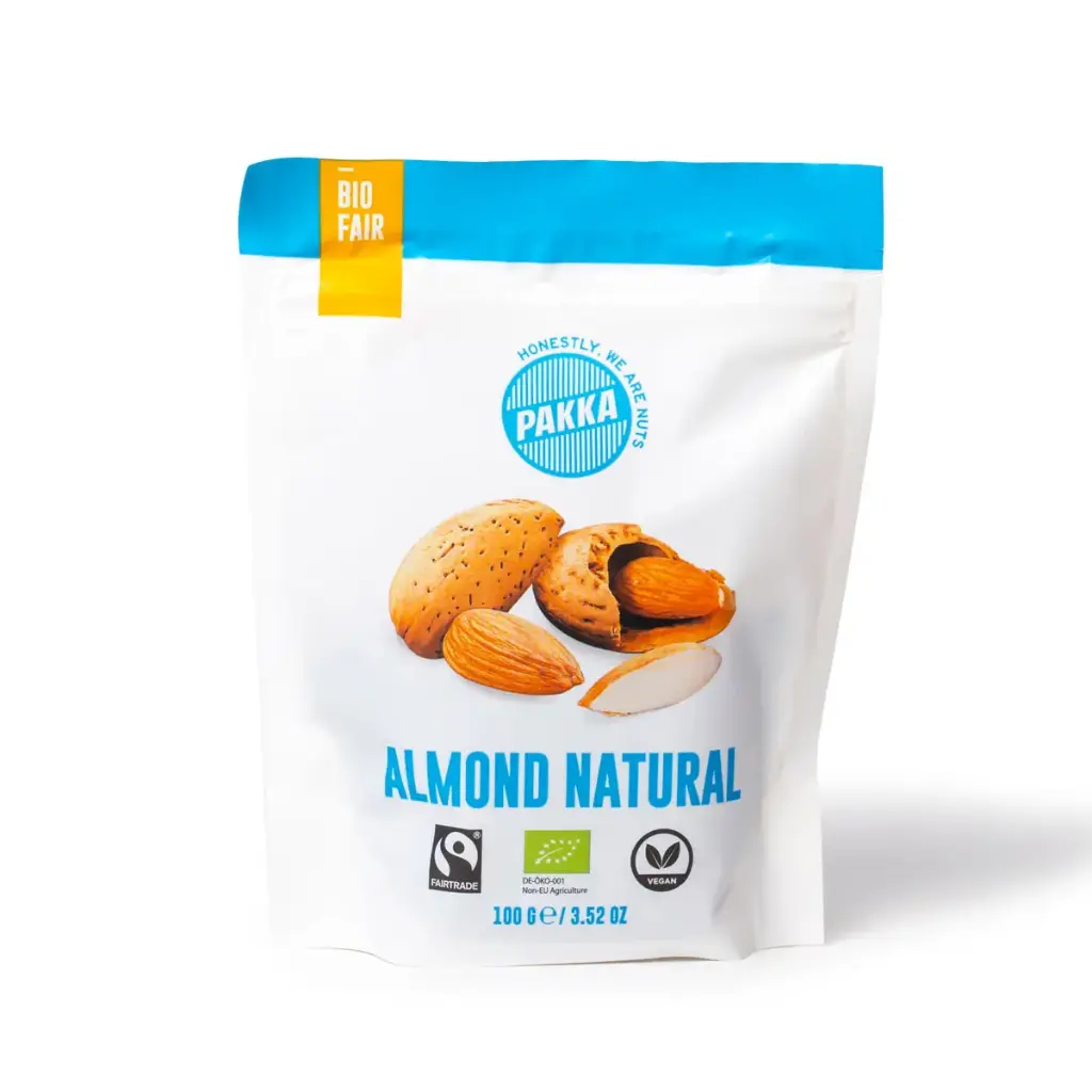 ﻿Mandeln Nature, Bio, Fairtrade, ungeröstet, 100g﻿