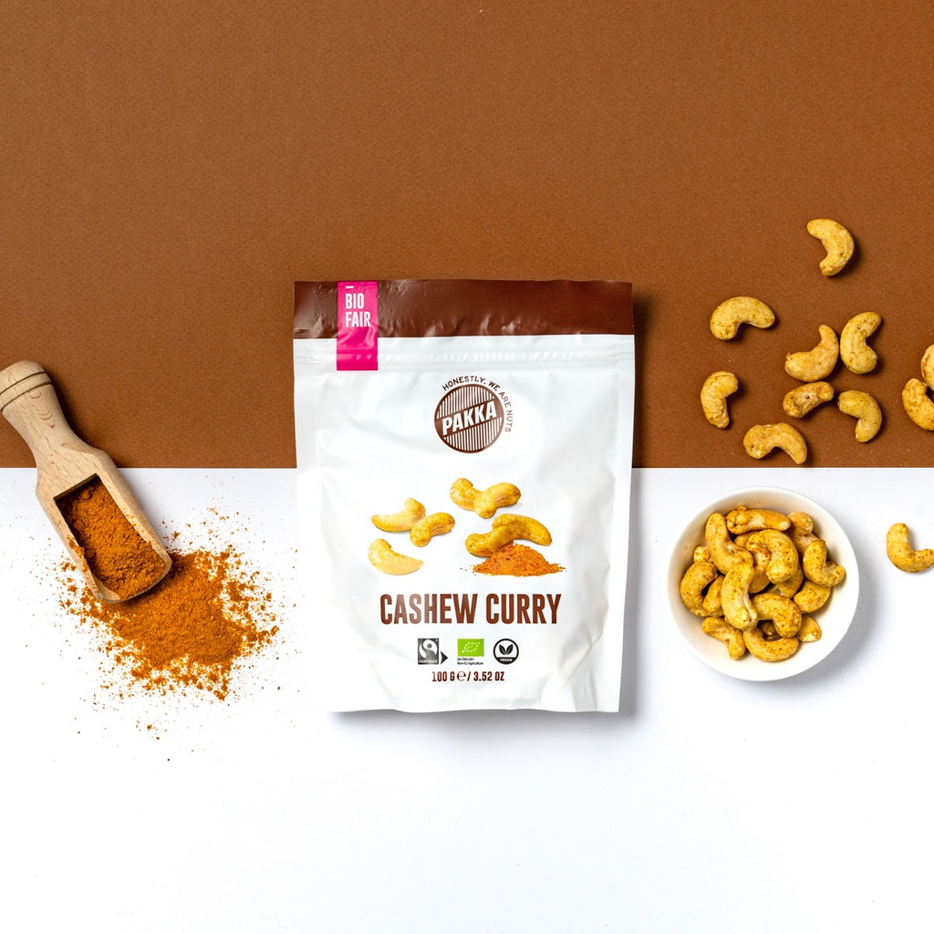 Cashew Curry Madras, geröstet, Bio und Fairtrade, 100g