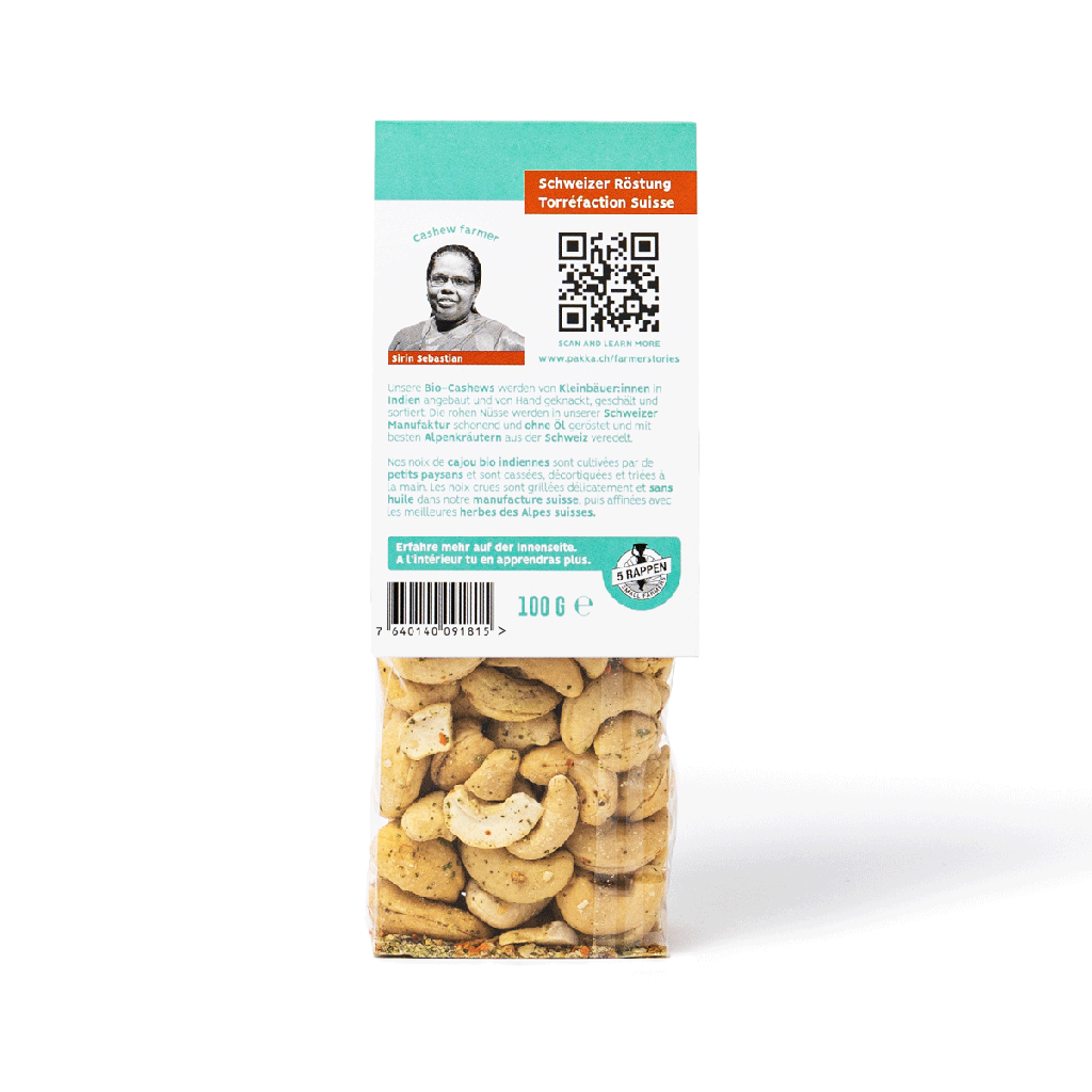 Cashew Alpenkräuter, Bio & fair, 100g