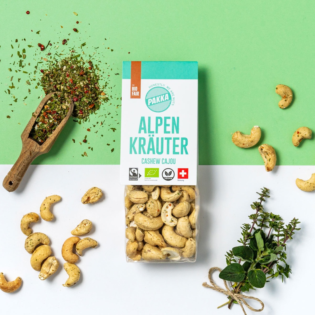 Cashew Alpenkräuter, Bio & fair, 100g