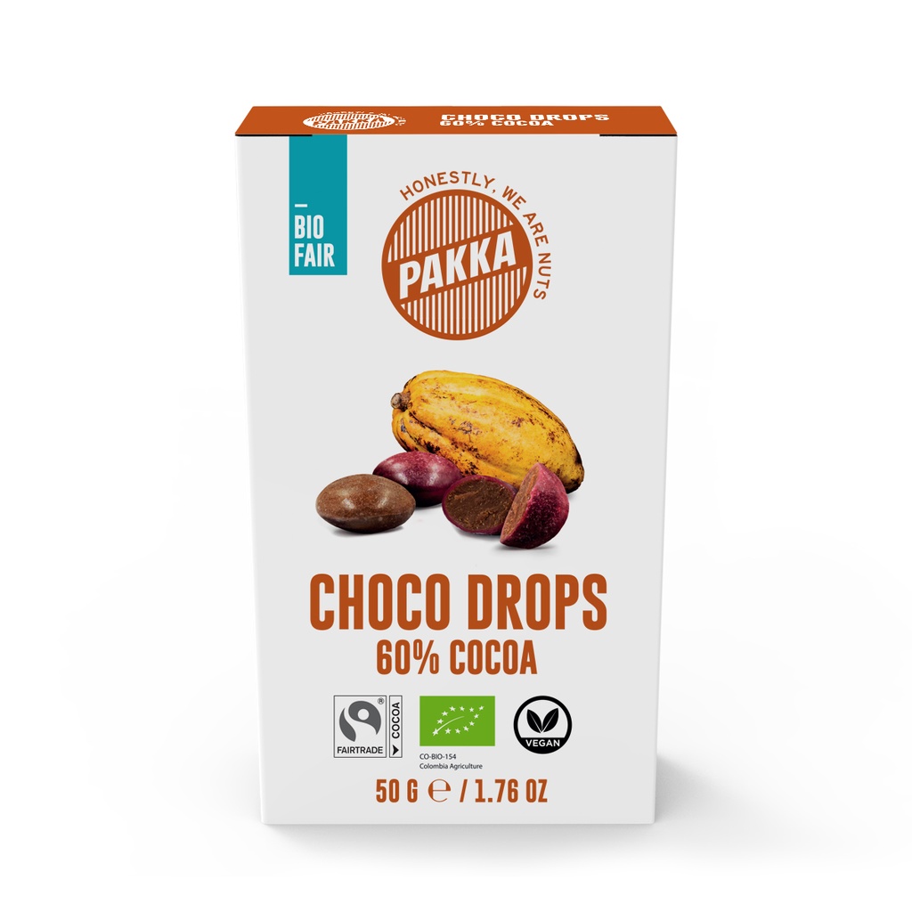 60% Bio Choco Drops, 50g