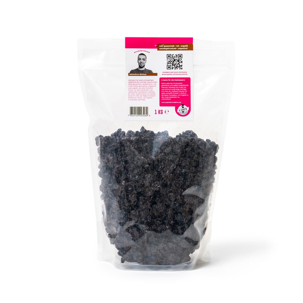 Wilde Sauerkirschen sonnengetrocknet, Bio, Fairtrade, 1kg