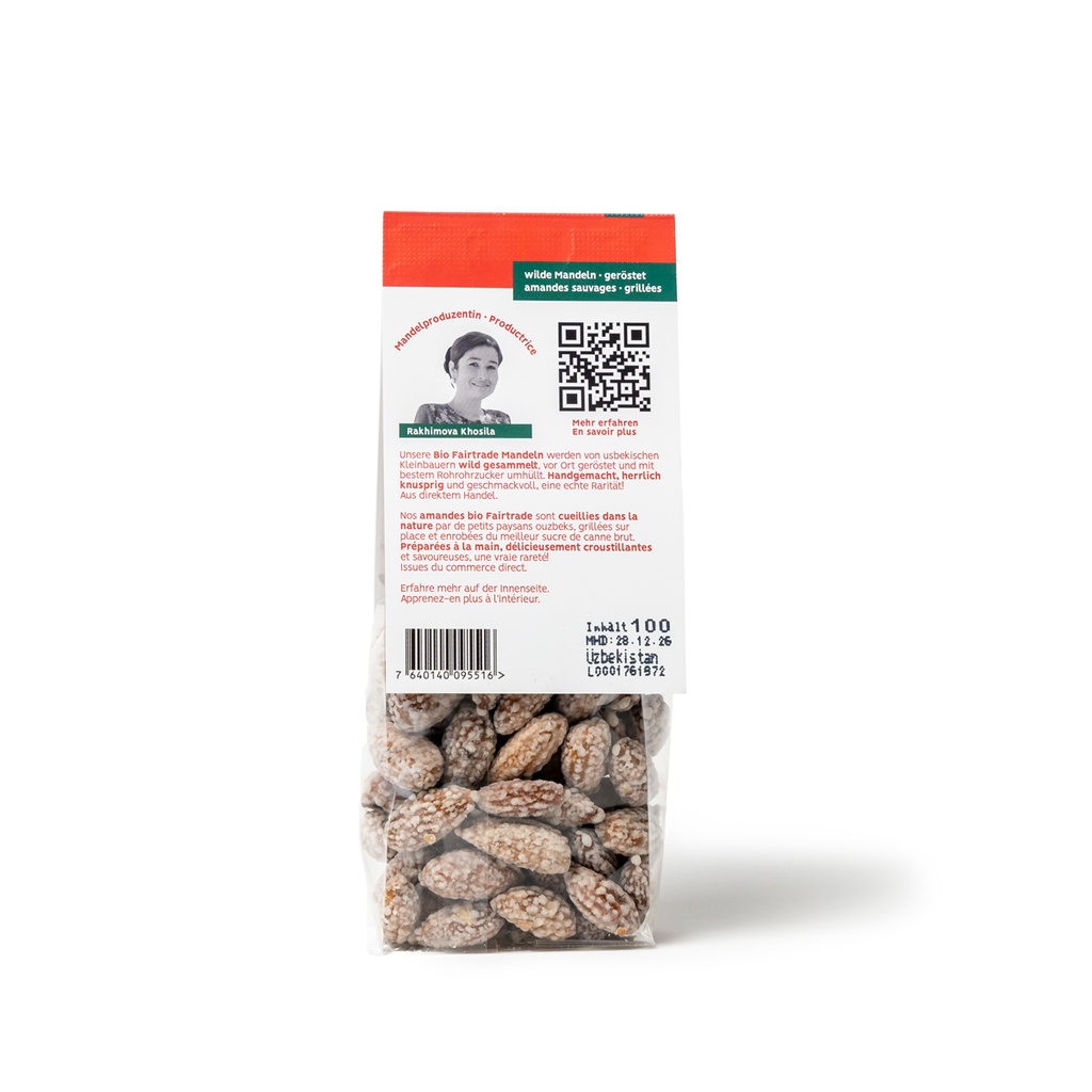 Zuckermandeln Bio Fairtrade, geröstet, 100g