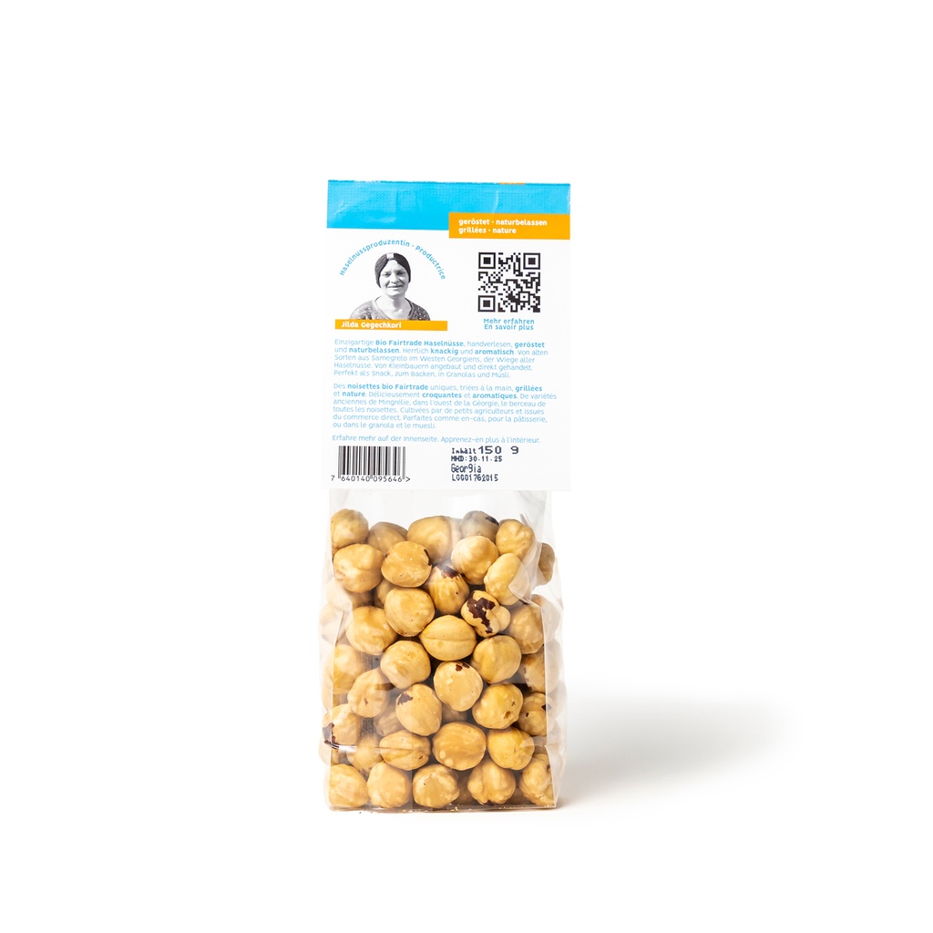 Haselnüsse Bio Fairtrade, geröstet und naturbelassen, 150g