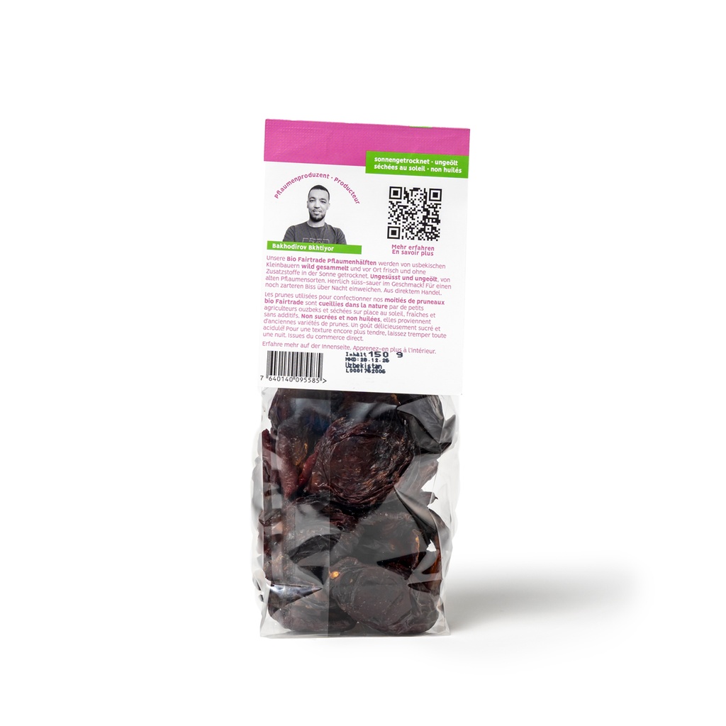 Wilde Pflaumenhälften, Bio & fair, 150g