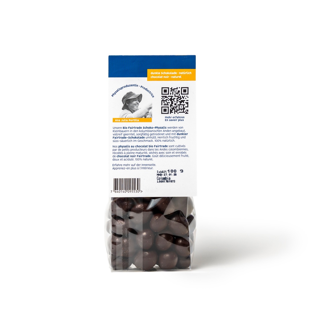 Schoko Physalis, Bio & fair, 100g