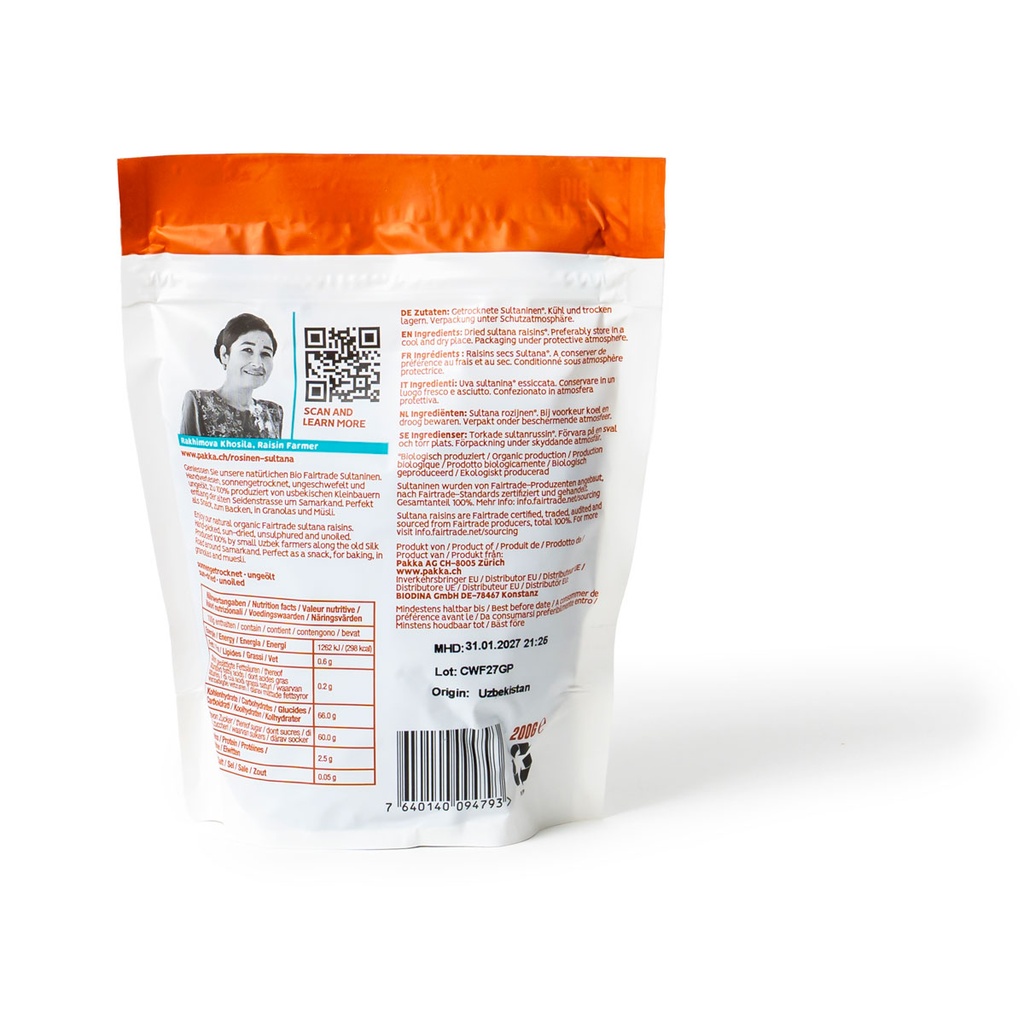 Sultaninen, Bio, Fairtrade, 200g