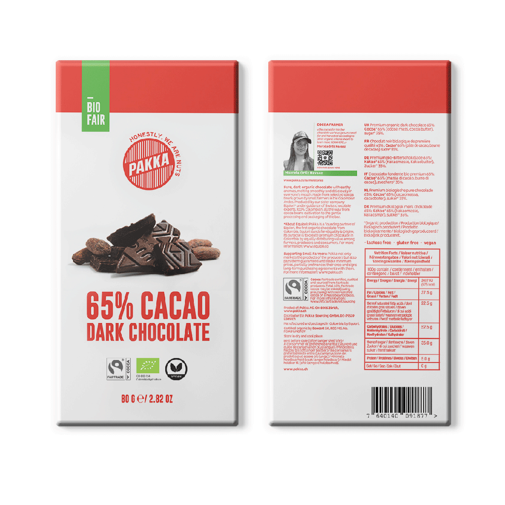 65% Bio-Schokoladentafel, 80g