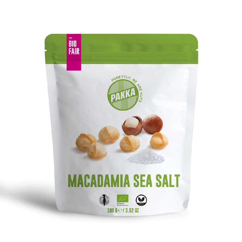 Macadamia sel marin, bio et Fairtrade, 100g