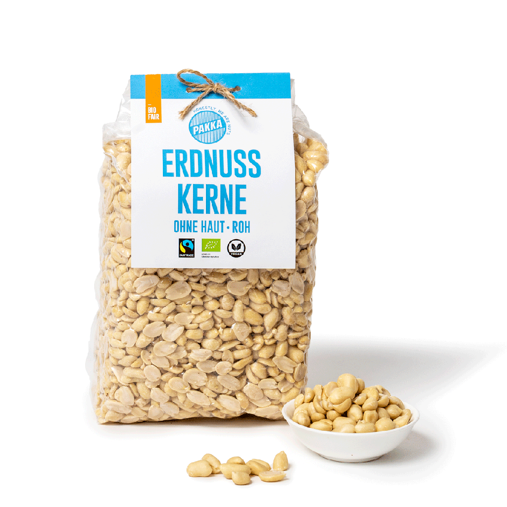 Erdnüsse, Bio, Fairtrade, ohne Haut, 1kg