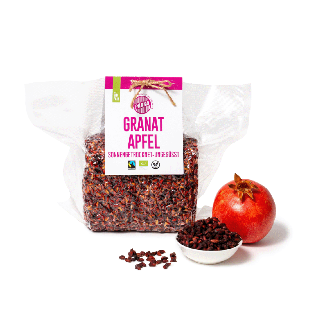 Pomegranate arils sun-dried, organic, Fairtrade, 1kg