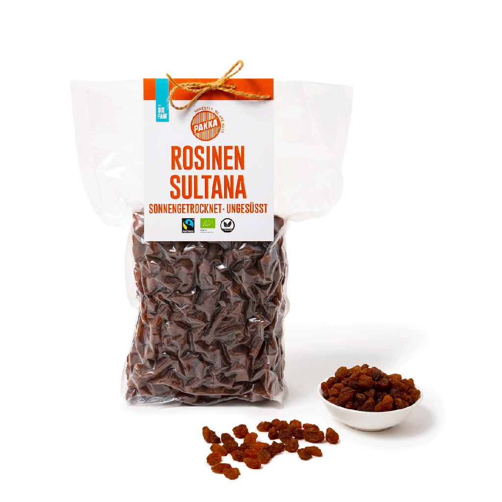 Sultana raisins, organic, Fairtrade, 1kg