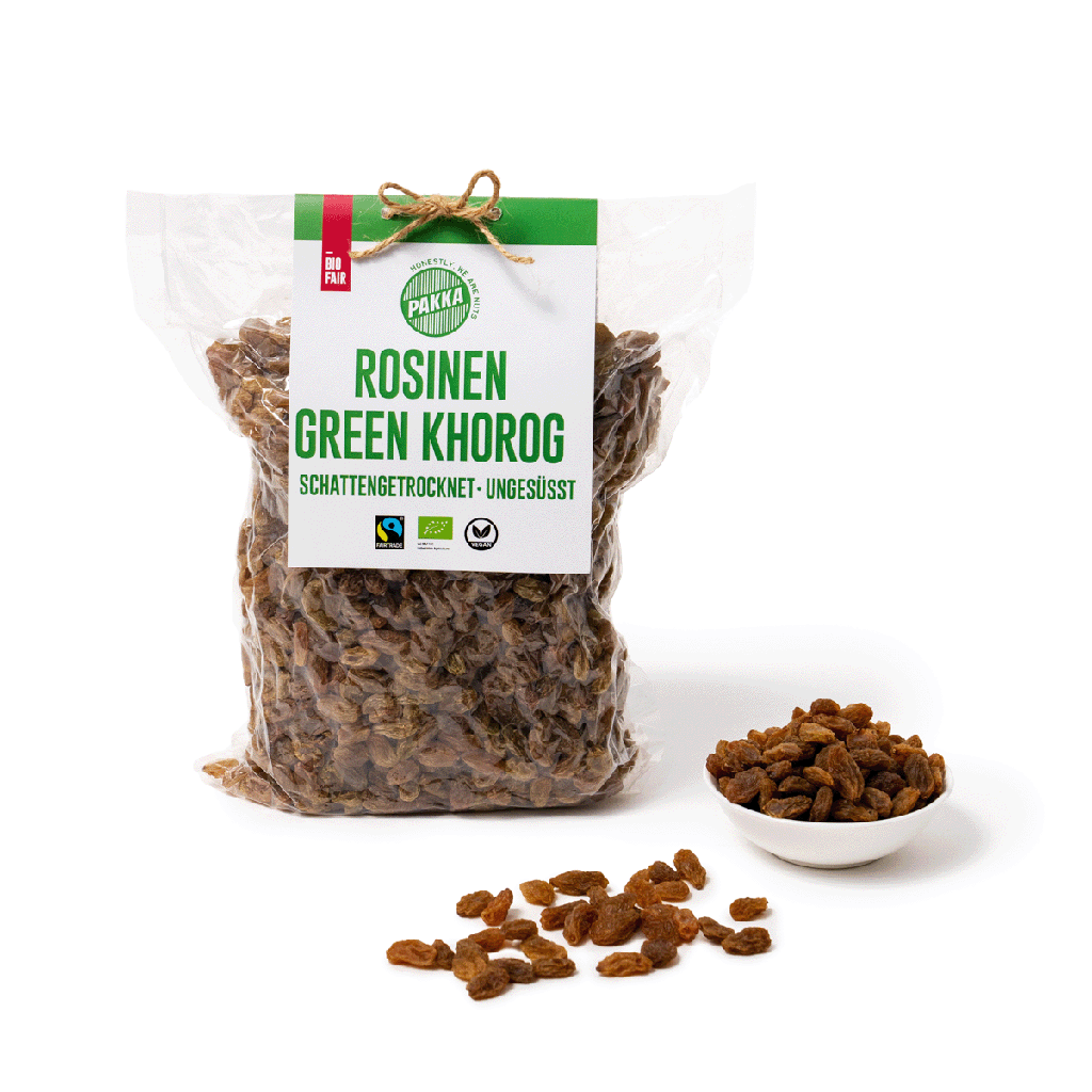 Green Khorog raisins, organic, Fairtrade, 1kg