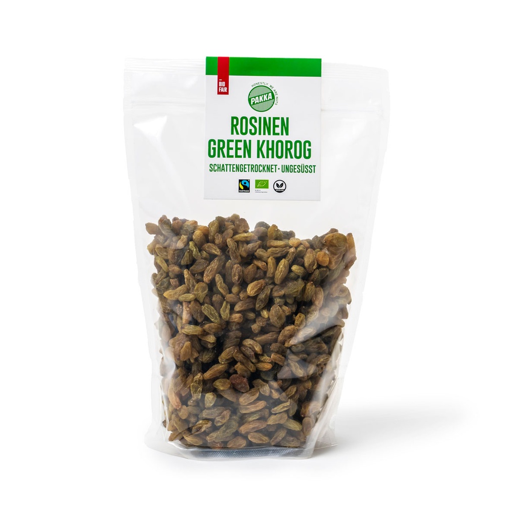 Raisins secs verts de Khorog, bio, Fairtrade, séchés à l'ombre et non huilés, 1kg