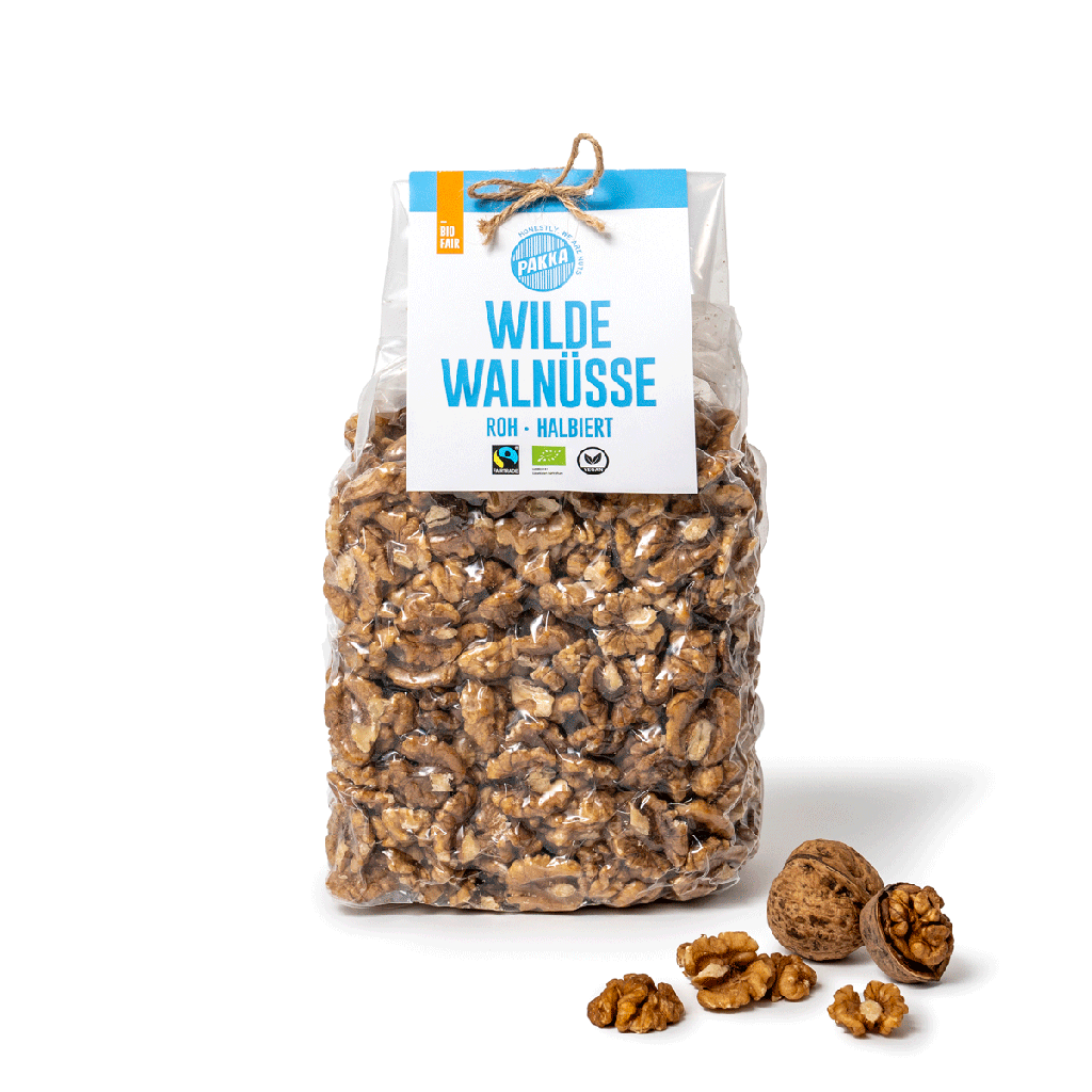 Wild collected walnuts, natural, organic, Fairtrade, 1kg