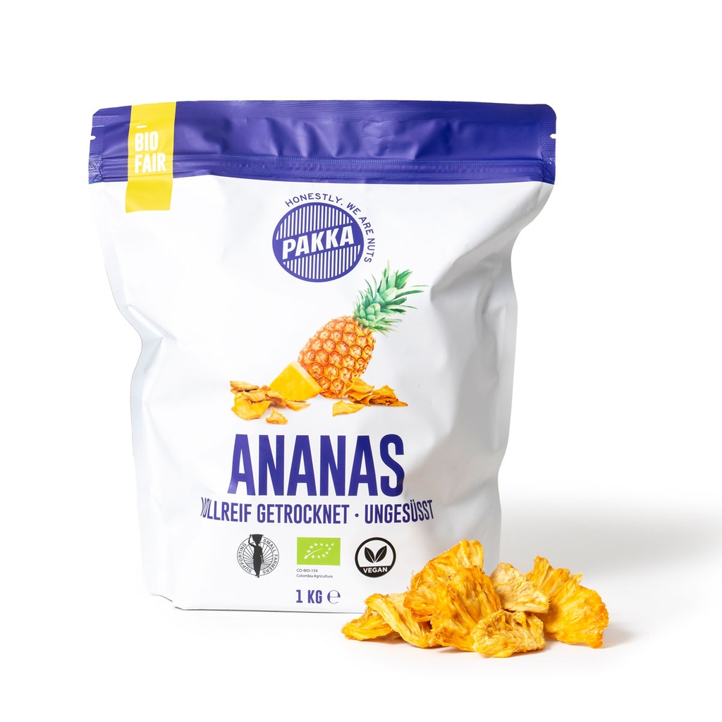 Ananas séchés, bio, 1kg