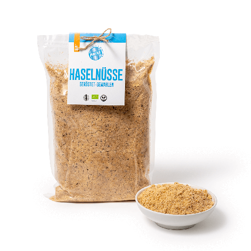 [108203] Noisettes bio, grillées et moulues, 1kg