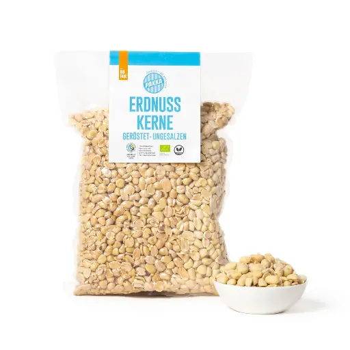 [106103] Peanuts roasted, unsalted, organic,  without skin, 1kg