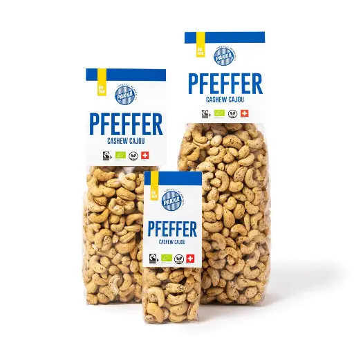 [100403] Noix de cajou Poivre , bio, Fairtrade, grillées et assaisonnées (1kg)