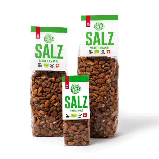 [101505] Almonds Sea salt, organic, Fairtrade, roasted and salted (450g)