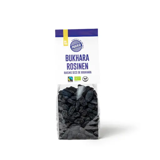 [202507] Black Bukhara raisins, organic, Fairtrade, shade-dried and unoiled  (200g)