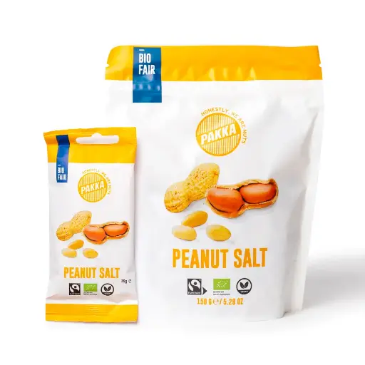 [102214] Cacahuètes salées, bio, Fairtrade, grillées et salées (150g)