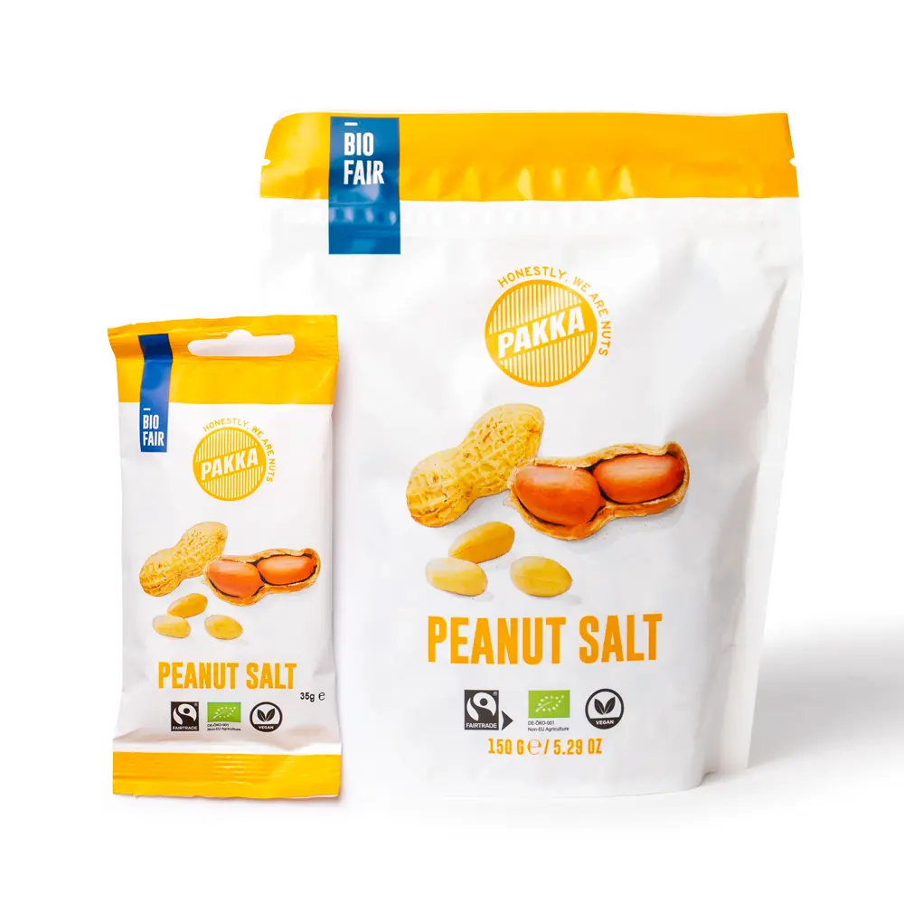 Cacahuètes salées, bio, Fairtrade, grillées et salées