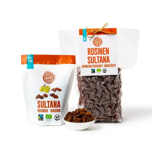 [202807] Sultana raisins, organic, Fairtrade, sun-dried and unoiled (200g)