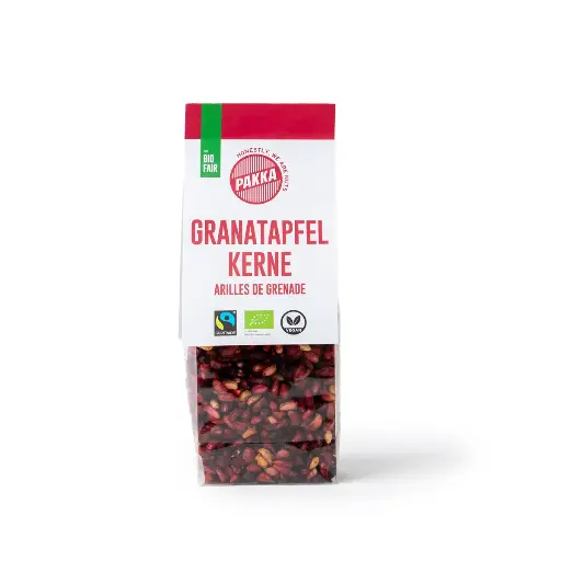 [202301] Granatapfelkerne, Bio, Fairtrade, sonnengetrocknet und ungeölt (100g)