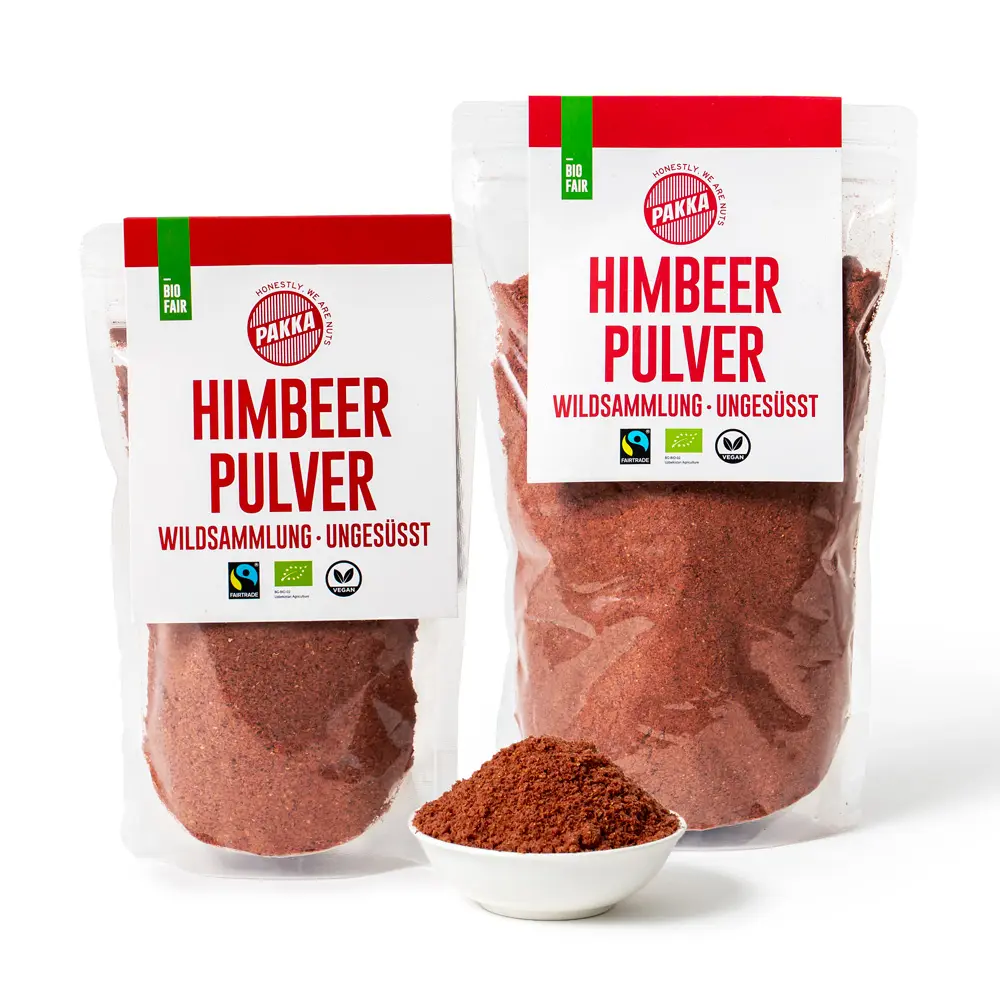Raspberry powder, organic, Fairtrade, unsweetened, wild-harvested