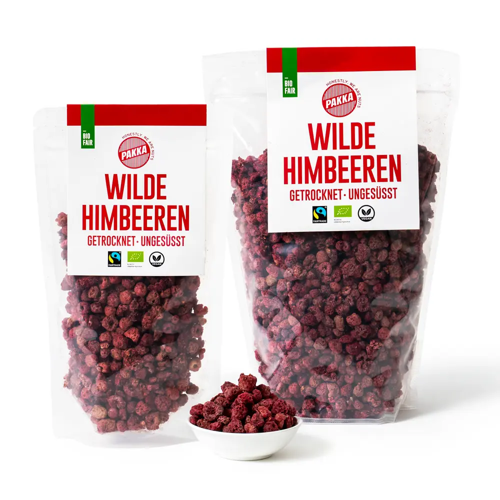 Himbeeren, Bio, Fairtrade, getrocknet, Wildsammlung