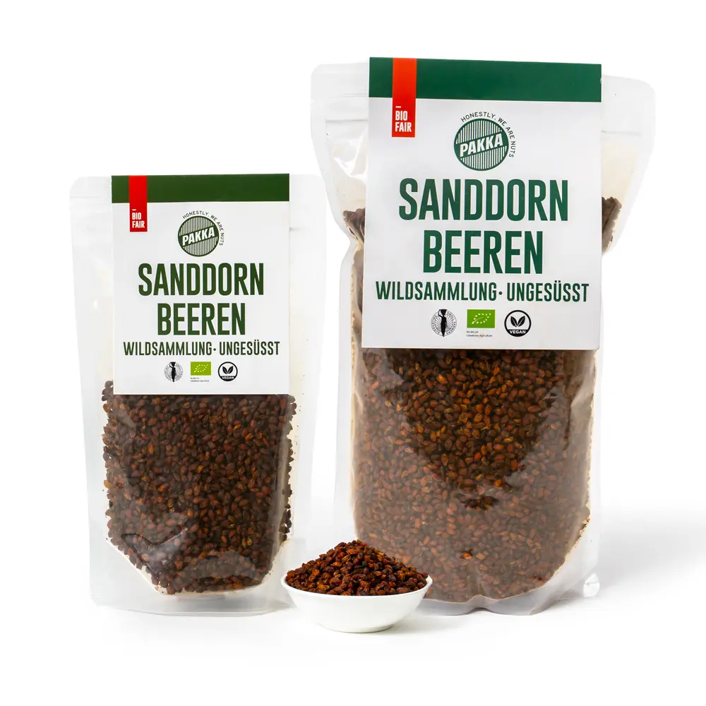 Sanddornbeeren, Bio, getrocknet, Wildsammlung 