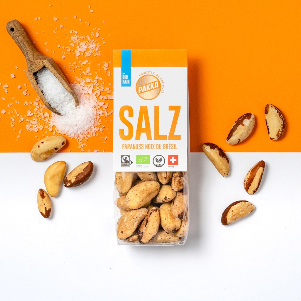 Noix du Brésil sel bio Fairtrade, grillées et salées, 100g