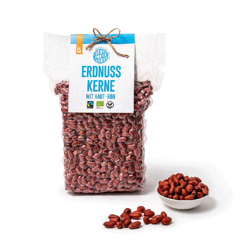 [108403] Erdnüsse, Bio, Fairtrade, mit Haut, 1kg