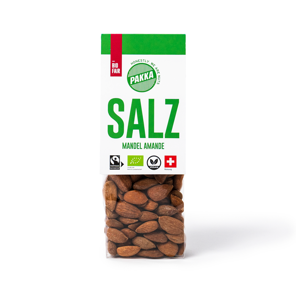 Almonds Sea Salt, Organic and Fairtrade, 100g