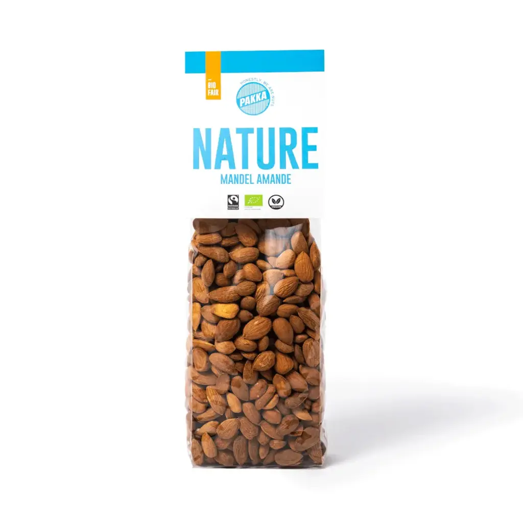 Almonds, natural, organic, Fairtrade, 450g