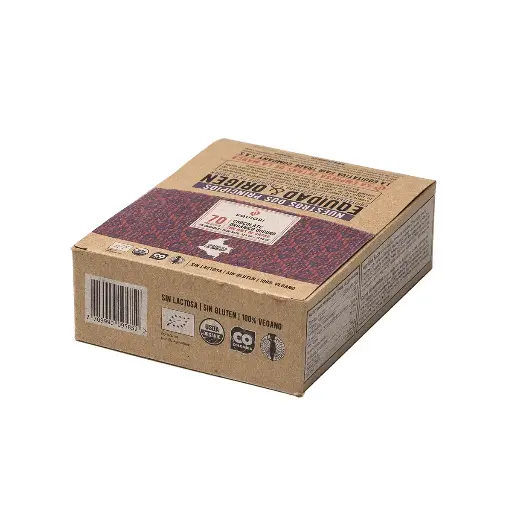 [911507] Barre au chocolat bio avec nibs de cacao, 70% de cacao, 25 x 13 g