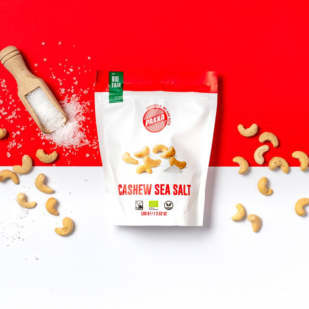 Cashew Meersalz, geröstet, Bio und Fairtrade, 100g