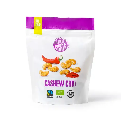 [107411] Cashew Chili, organic, Fairtrade, roasted and seasoned, 100g