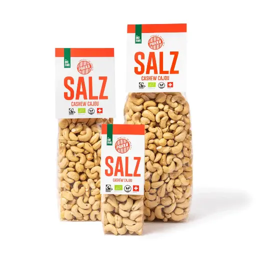 Noix de cajou sel marin, bio, Fairtrade, grillées et salées