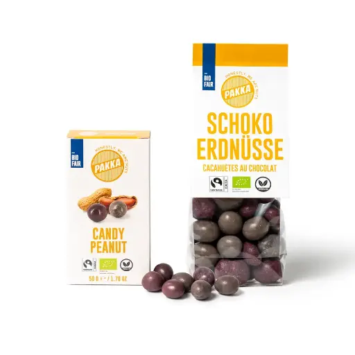 Dragées au chocolat aux cacahuètes bio Fairtrade