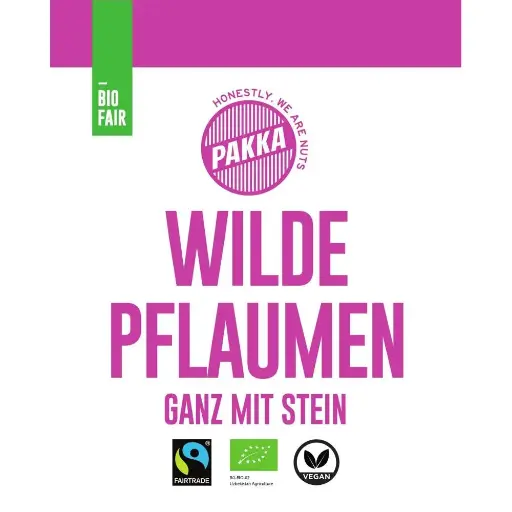 Wild cooking plums with pit, organic, Fairtrade, dried, 700g 